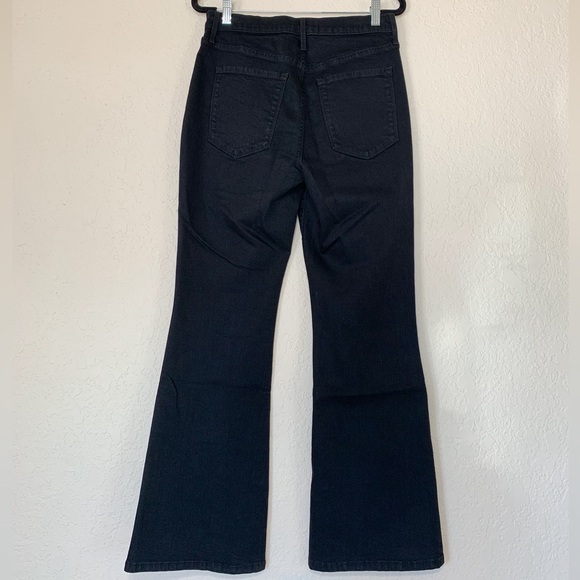 Banana Republic High Rose Slim Flare Petite Black Jeans - Picture 2 of 8